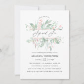 Waterverf Eucalyptus Roos Geometrische Sip en Zie Kaart (Voorkant)