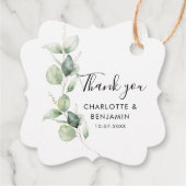 Waterverf eucalyptus rustieke bruiloft Dank u Bedankjes Labels (Achterkant)