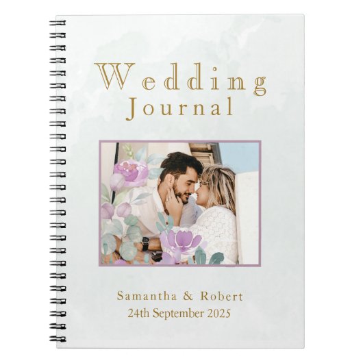 Waterverf eucalyptus sage green Foto Notitieboek (Voorkant)