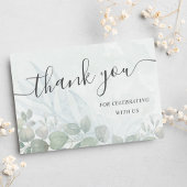 Waterverf Eucalyptus Sage Green Wedding Bedankkaart