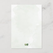 Waterverf Eucalyptus Sage Green Wedding Details Informatiekaartje (Achterkant)