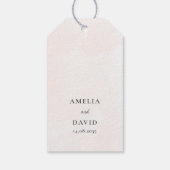 Waterverf Eucalyptus Sage Groen & Oranje bruiloft Cadeaulabel (Achterkant)