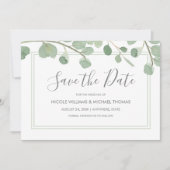 Waterverf Eucalyptus Save The Date (Voorkant)