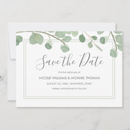 Waterverf Eucalyptus Save The Date