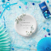 Waterverf Eucalyptus Script Bruidsdouche Papieren Kommen (Feest)