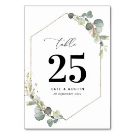 Waterverf eucalyptus script bruiloft kaart