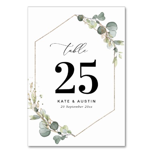 Waterverf eucalyptus script bruiloft kaart (Achterkant)