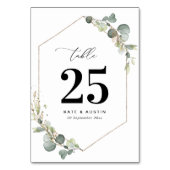 Waterverf eucalyptus script bruiloft kaart (Voorkant)