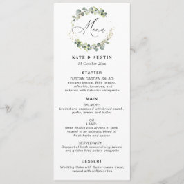 Waterverf eucalyptus script bruiloft menu