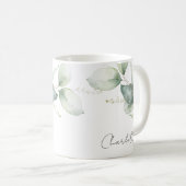 Waterverf Eucalyptus Script Bruiloftsborrel Koffiemok (Voorkant rechts)