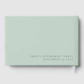 Waterverf Eucalyptus Script Pensioenfeest Gastenboek (Achterkant)