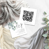 Waterverf Eucalyptus Script QR Code Weduwschap RSV Informatiekaartje