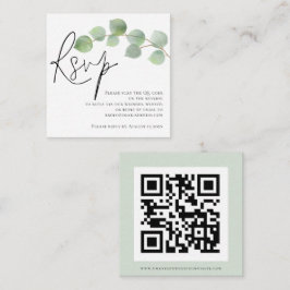 Waterverf Eucalyptus Script QR Code Weduwschap RSV Informatiekaartje