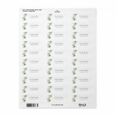 Waterverf Eucalyptus Script Retouradres Etiket (Full Sheet)