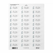 Waterverf Eucalyptus Script Retouradreslabels Etiket (Full Sheet)
