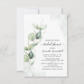 Waterverf Eucalyptus Script Vrijgezellenfeest Kaart (Voorkant)