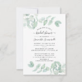 Waterverf Eucalyptus Script Vrijgezellenfeest Kaart (Voorkant)