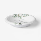 Waterverf Eucalyptus Script Vrijgezellenfeest Papieren Kommen (Gebogen)