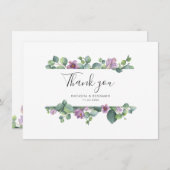 Waterverf Eucalyptus Script Wedding Bedankt (Voorkant / Achterkant)