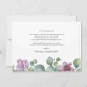 Waterverf Eucalyptus Script Wedding Bedankt (Achterkant)
