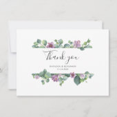 Waterverf Eucalyptus Script Wedding Bedankt (Voorkant)