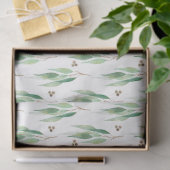 Waterverf Eucalyptus serie ontwerp 4 Tissuepapier (Geschenk)