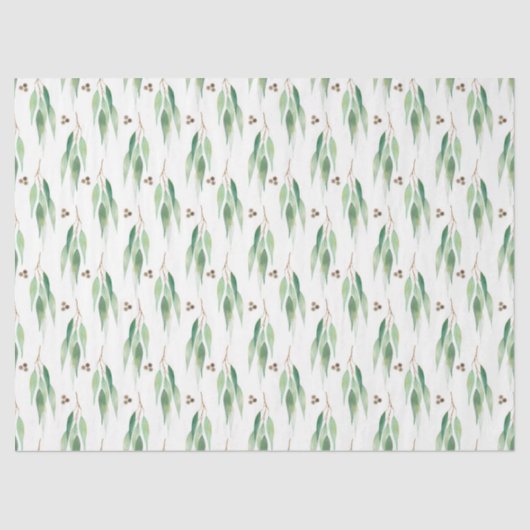 Waterverf Eucalyptus serie ontwerp 4 Tissuepapier (Voorkant)