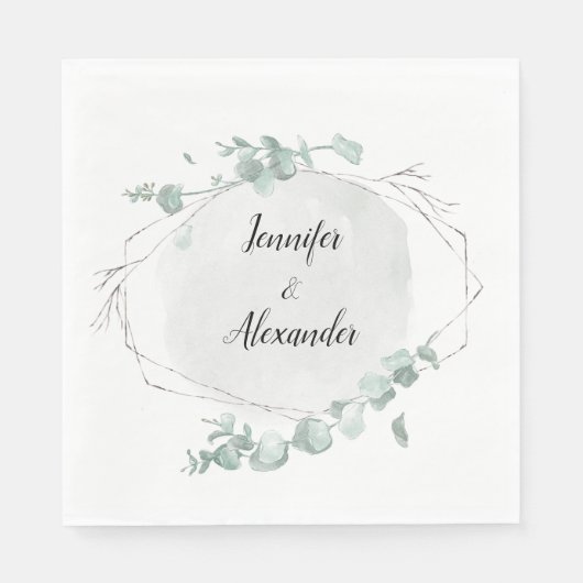 Waterverf Eucalyptus Servet (Voorkant)