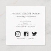 Waterverf Eucalyptus Square Vierkante Visitekaartje (Achterkant)