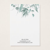 Waterverf Eucalyptus Succulent · Ketting Display Visitekaartje (Achterkant)