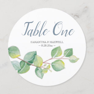 Waterverf Eucalyptus tabelnummer Kaart