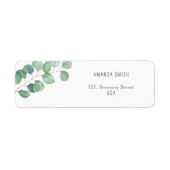 Waterverf Eucalyptus tak Etiket (Voorkant)