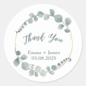 Waterverf Eucalyptus  tekst Sticker (Voorkant)