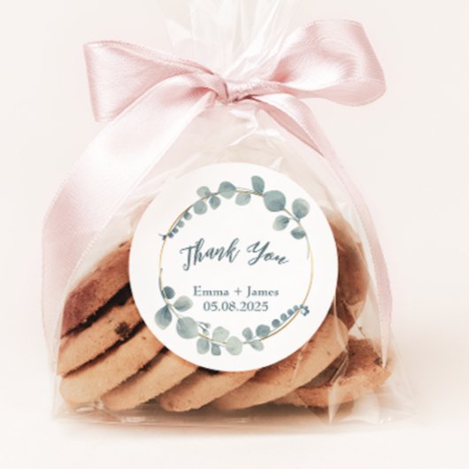 Waterverf Eucalyptus  tekst Sticker