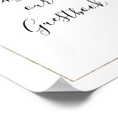 waterverf eucalyptus trouwbord poster (Hoek)