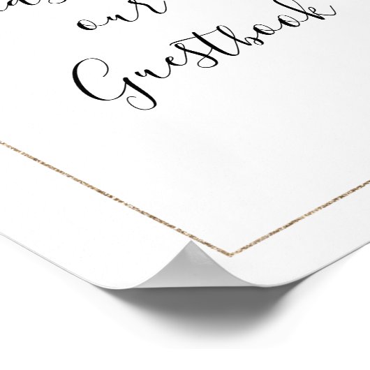 waterverf eucalyptus trouwbord poster (Hoek)