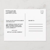 Waterverf Eucalyptus Trouwliefde Dank Hout Briefkaart (Achterkant)