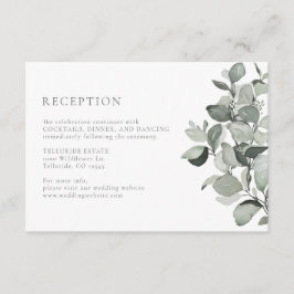 Waterverf Eucalyptus Trouwreceptie Informatiekaartje