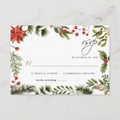 Waterverf Eucalyptus Vakantie Trouwen RSVP Kaart (Voorkant)