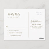 Waterverf eucalyptus verlaat bruiloft RSVP Briefka Briefkaart (Achterkant)