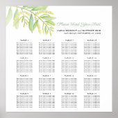 Waterverf eucalyptus verlaat trouwzitje poster (Voorkant)