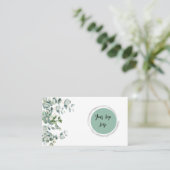 Waterverf eucalyptus visitekaartje (Staand voorkant)