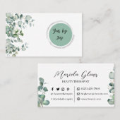 Waterverf eucalyptus visitekaartje (Voorkant / Achterkant)