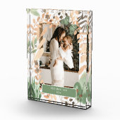 Waterverf Eucalyptus Vlinder groen Fotoblokken (Rechts)