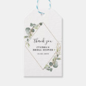 waterverf eucalyptus vrijgezellenfeest cadeaulabel (Voorkant)