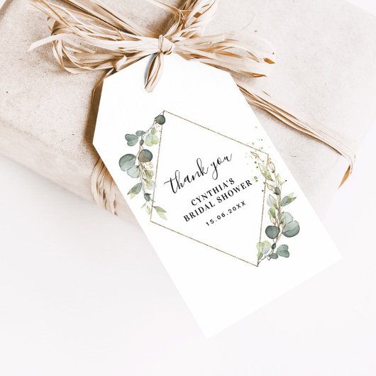 waterverf eucalyptus vrijgezellenfeest cadeaulabel