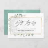 Waterverf Eucalyptus Vrijgezellenfeest Cadeauregis Informatiekaartje (Voorkant / Achterkant)