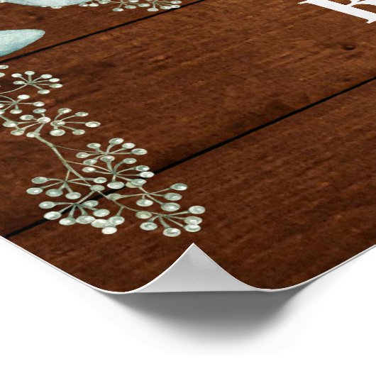 Waterverf Eucalyptus Vrijgezellenfeest Foto Lijst Poster (Hoek)