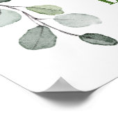 Waterverf Eucalyptus Vrijgezellenfeest Foto Lijst Poster (Hoek)