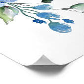 Waterverf Eucalyptus Vrijgezellenfeest Foto Lijst Poster (Hoek)